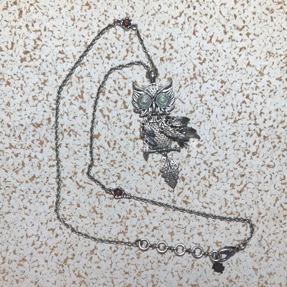 Reversible Lucky Brand Owl Pendant Necklace